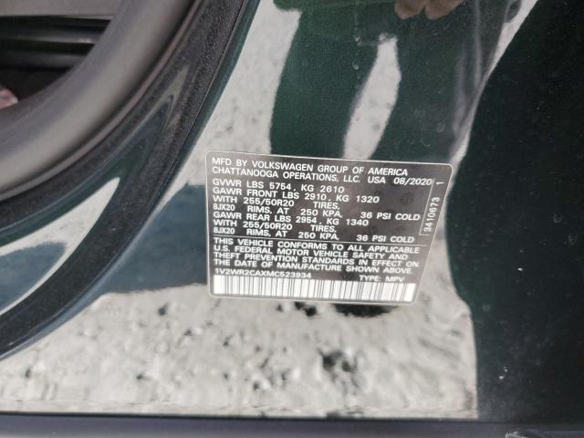 2021 VOLKSWAGEN ATLAS SE - 1V2WR2CAXMC523934