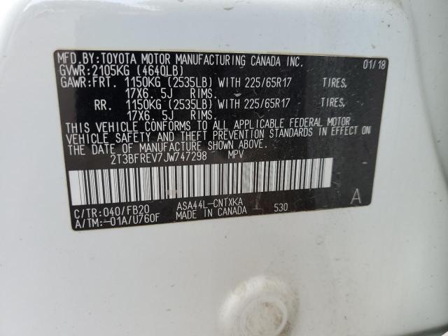 2018 TOYOTA RAV4 LE - 2T3BFREV7JW747298
