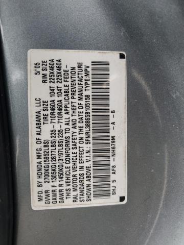 2016 HONDA ODYSSEY TO 5FNRL38865B105158