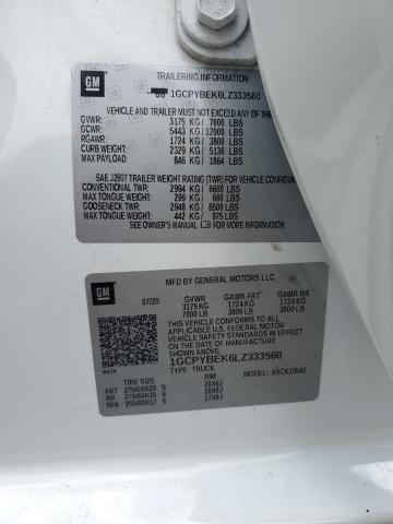 2020 CHEVROLET SILVERADO - 1GCPYBEK6LZ333560