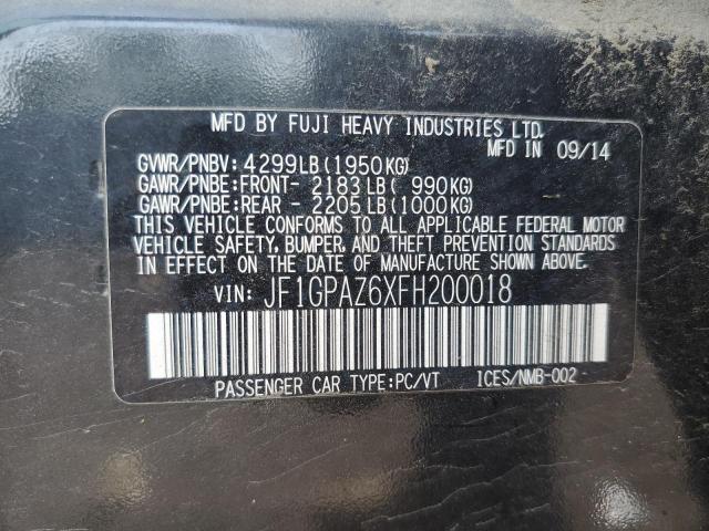 2015 SUBARU IMPREZA SP JF1GPAZ6XFH200018