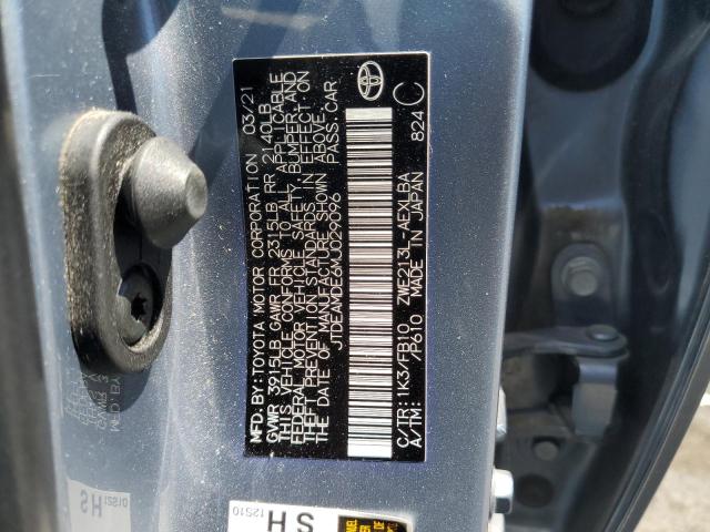 2021 TOYOTA COROLLA LE JTDEAMDE6MJ029096