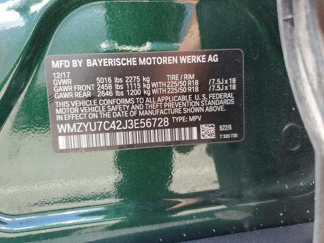 2018 MINI COOPER S E WMZYU7C42J3E56728