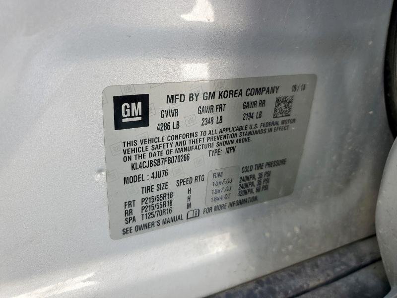 2015 BUICK ENCORE CON KL4CJBSB7FB070266