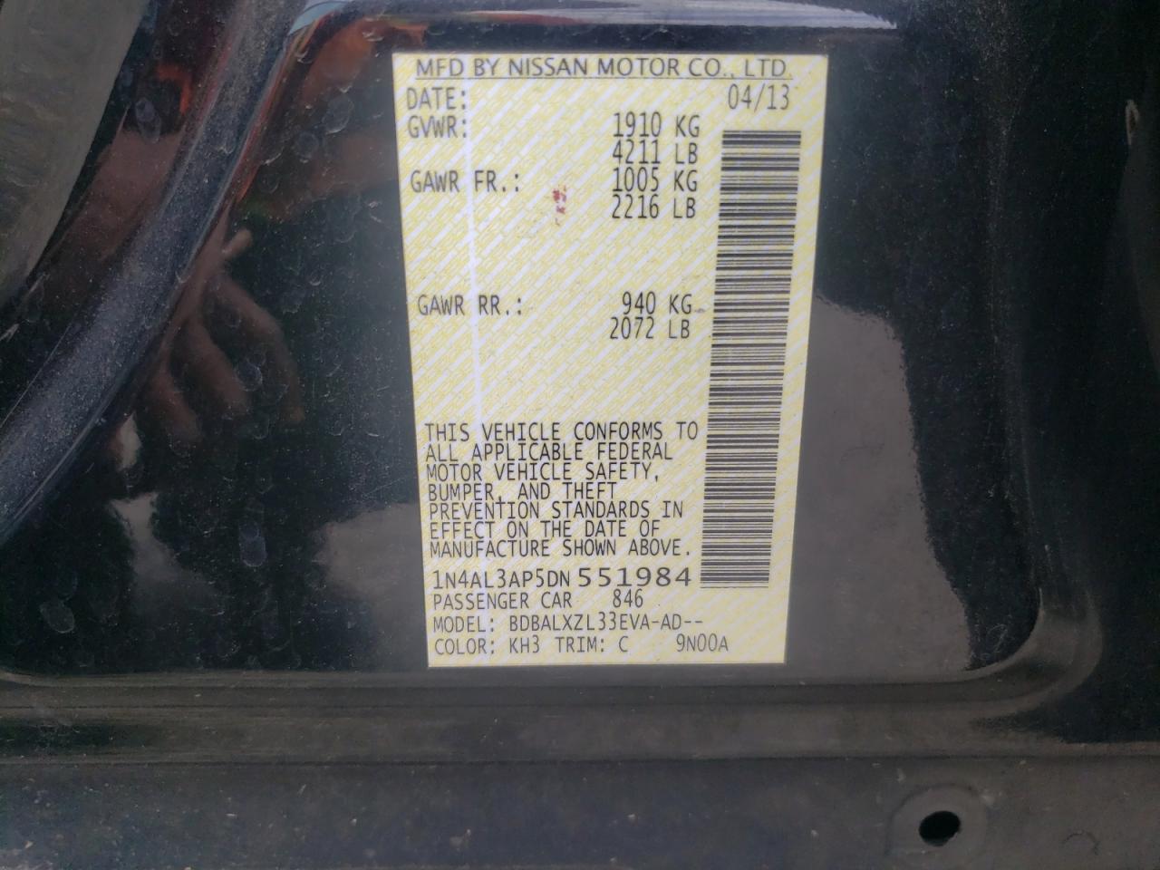 Nissan Altima 2.5 2013