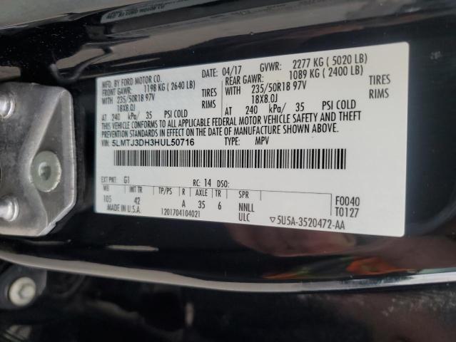 2017 LINCOLN MKC RESERV 5LMTJ3DH3HUL50716