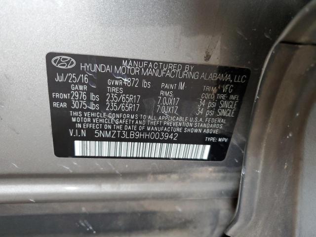 2017 HYUNDAI SANTA FE S - 5NMZT3LB9HH003942