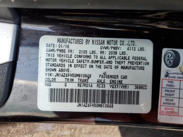 2016 NISSAN 370Z BASE JN1AZ4FH5GM910649