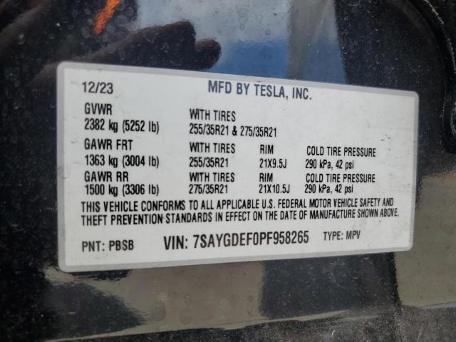 2023 TESLA MODEL Y - 7SAYGDEF0PF958265