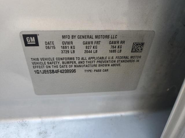 2015 CHEVROLET SONIC LTZ 1G1JE6SB4F4208996