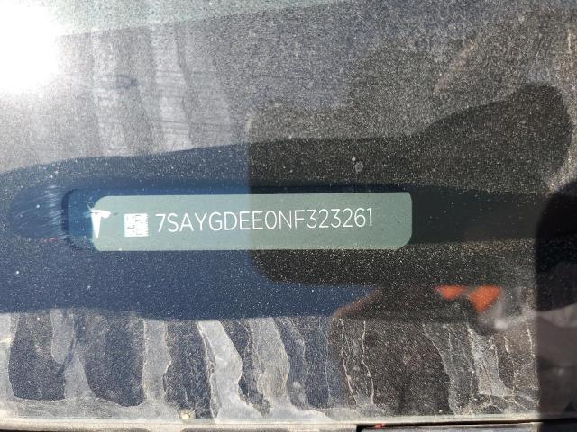 2022 TESLA MODEL Y 7SAYGDEE0NF323261