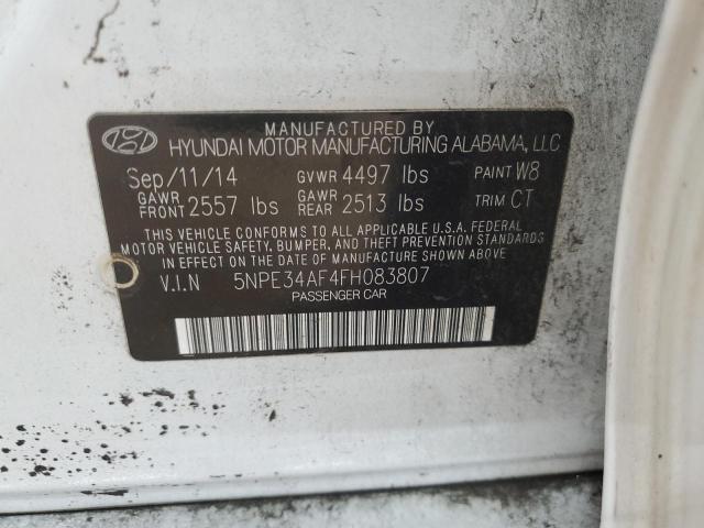 2015 HYUNDAI SONATA SPO 5NPE34AF4FH083807