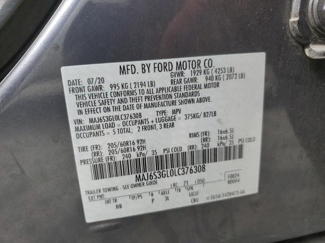 2020 FORD ECOSPORT S - MAJ6S3GL0LC376308