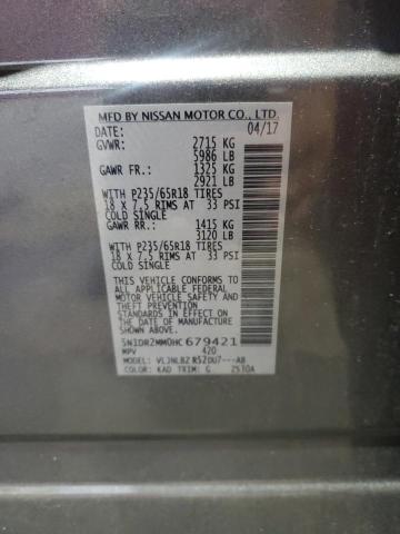 2017 NISSAN PATHFINDER - 5N1DR2MM0HC679421