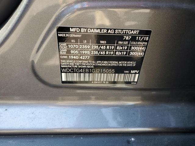 2016 MERCEDES-BENZ GLA 250 WDCTG4EB1GJ215055
