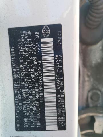 2019 TOYOTA CAMRY L - 4T1B11HK4KU269496