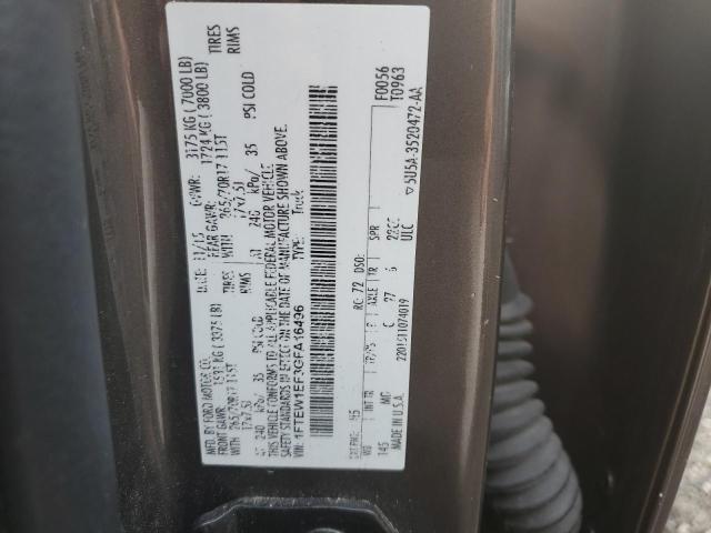 2016 FORD F150 SUPERCREW - 1FTEW1EF3GFA16496