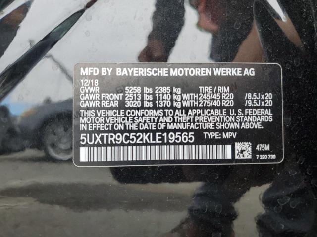 2019 BMW X3 XDRIVE3 - 5UXTR9C52KLE19565