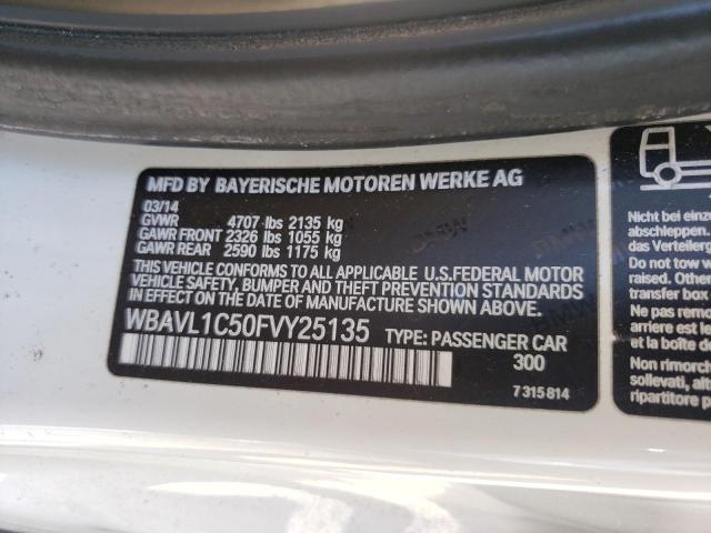 2015 BMW X1 XDRIVE2 WBAVL1C50FVY25135