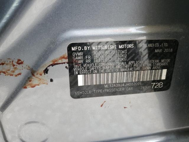 2018 MITSUBISHI MIRAGE ES ML32A3HJ4JH012016