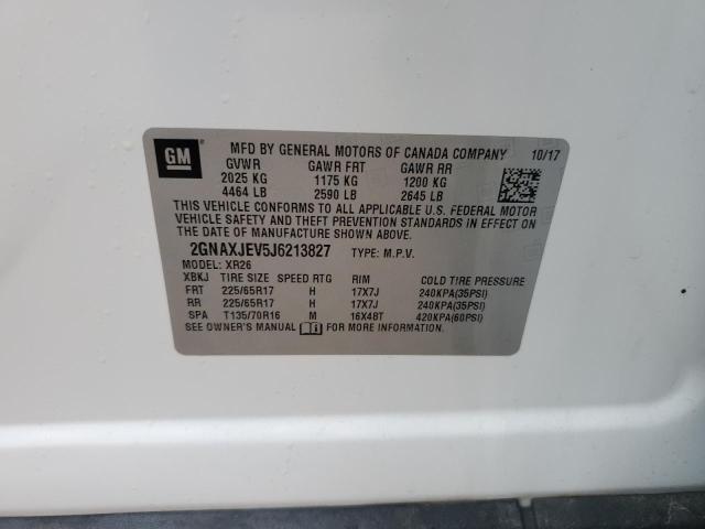 2018 CHEVROLET EQUINOX LT 2GNAXJEV5J6213827