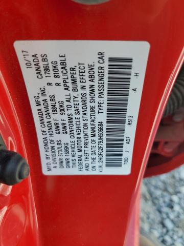 2018 HONDA CIVIC EX 2HGFC2F79JH506684