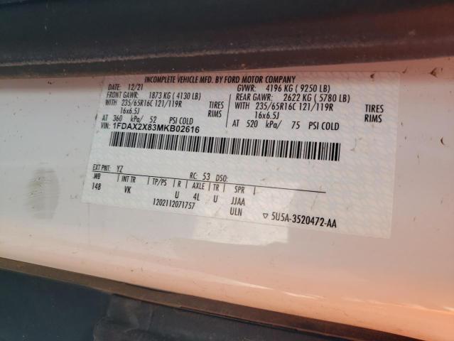 2021 FORD TRANSIT T- 1FDAX2X83MKB02616