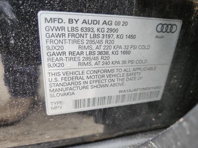 2021 AUDI Q7 PREMIUM WA1AJAF72MD015202