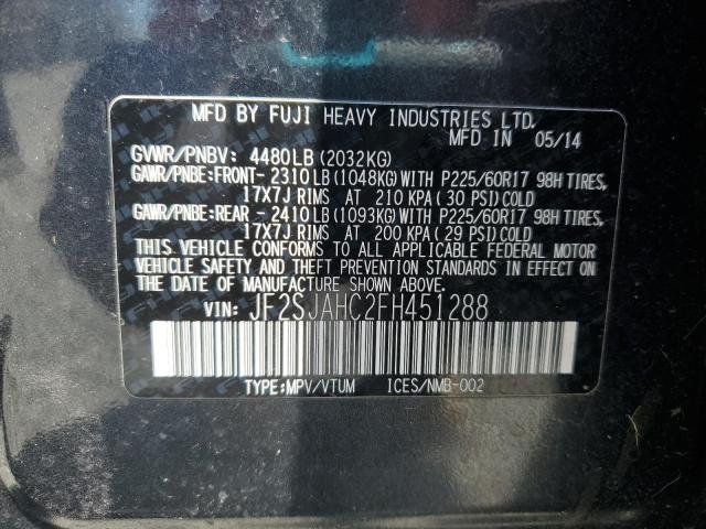 2015 SUBARU FORESTER 2 JF2SJAHC2FH451288