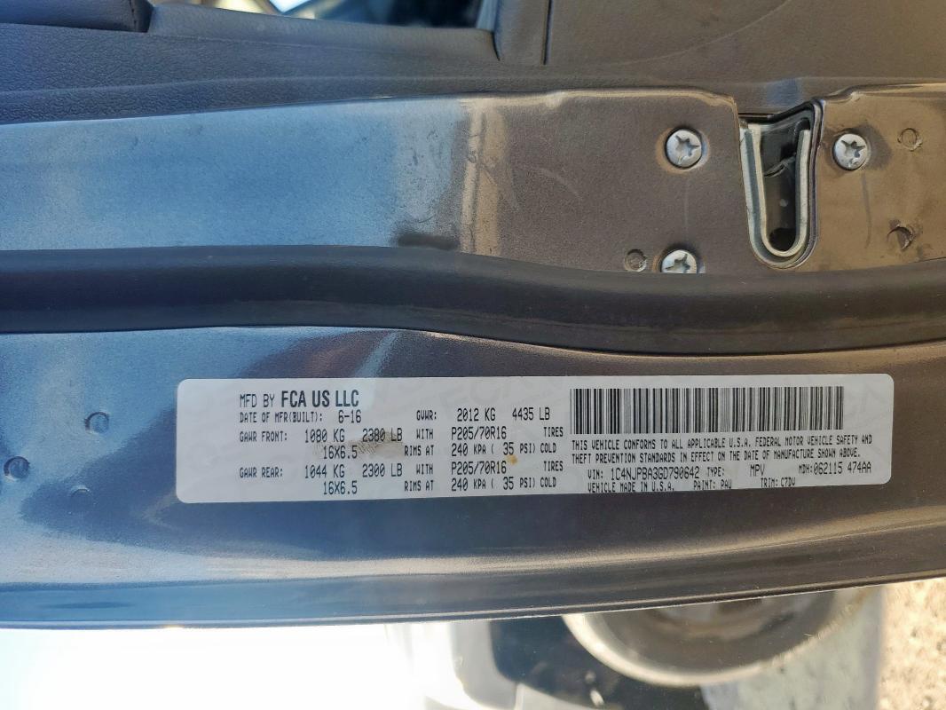 2016 JEEP PATRIOT SP - 1C4NJPBA3GD790642