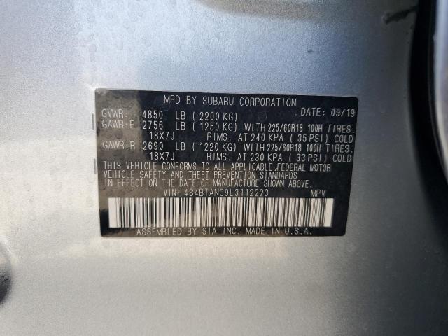 2020 SUBARU OUTBACK LI 4S4BTANC9L3112223