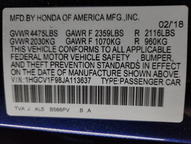 2018 HONDA ACCORD TOU 1HGCV1F98JA113637