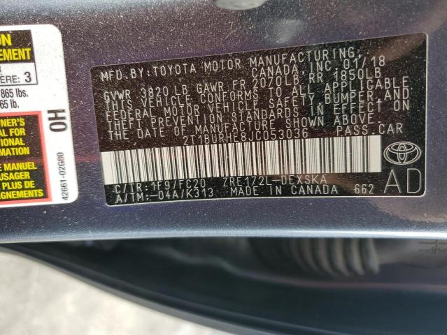 2018 TOYOTA COROLLA L - 2T1BURHE8JC053036