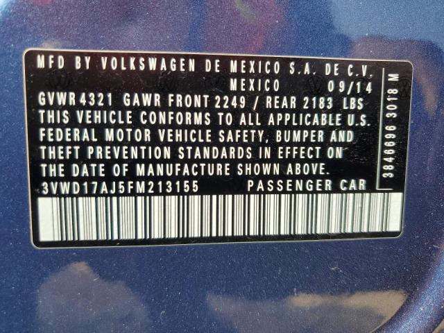 2015 VOLKSWAGEN JETTA SE 3VWD17AJ5FM213155