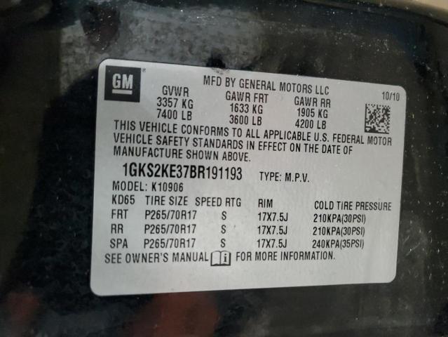 2011 GMC YUKON XL K - 1GKS2KE37BR191193