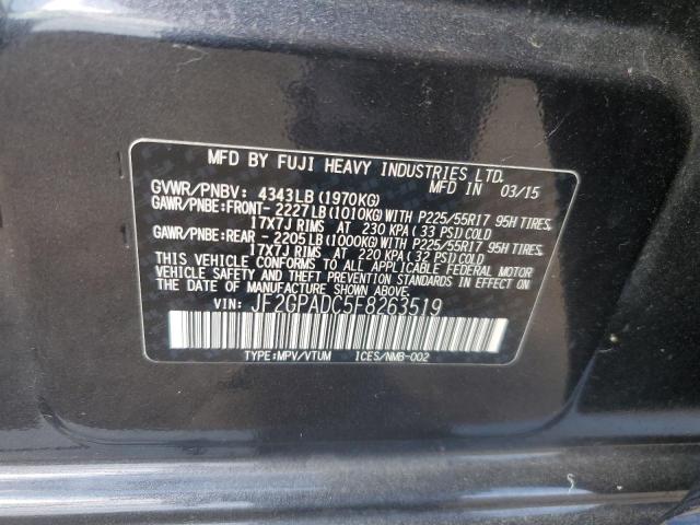 2015 SUBARU XV CROSSTR JF2GPADC5F8263519