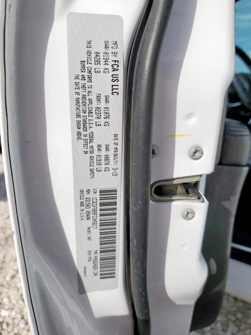 2015 DODGE DART SXT 1C3CDFBB9FD345617