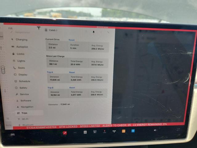 2021 TESLA MODEL S - 5YJSA1E58MF433704