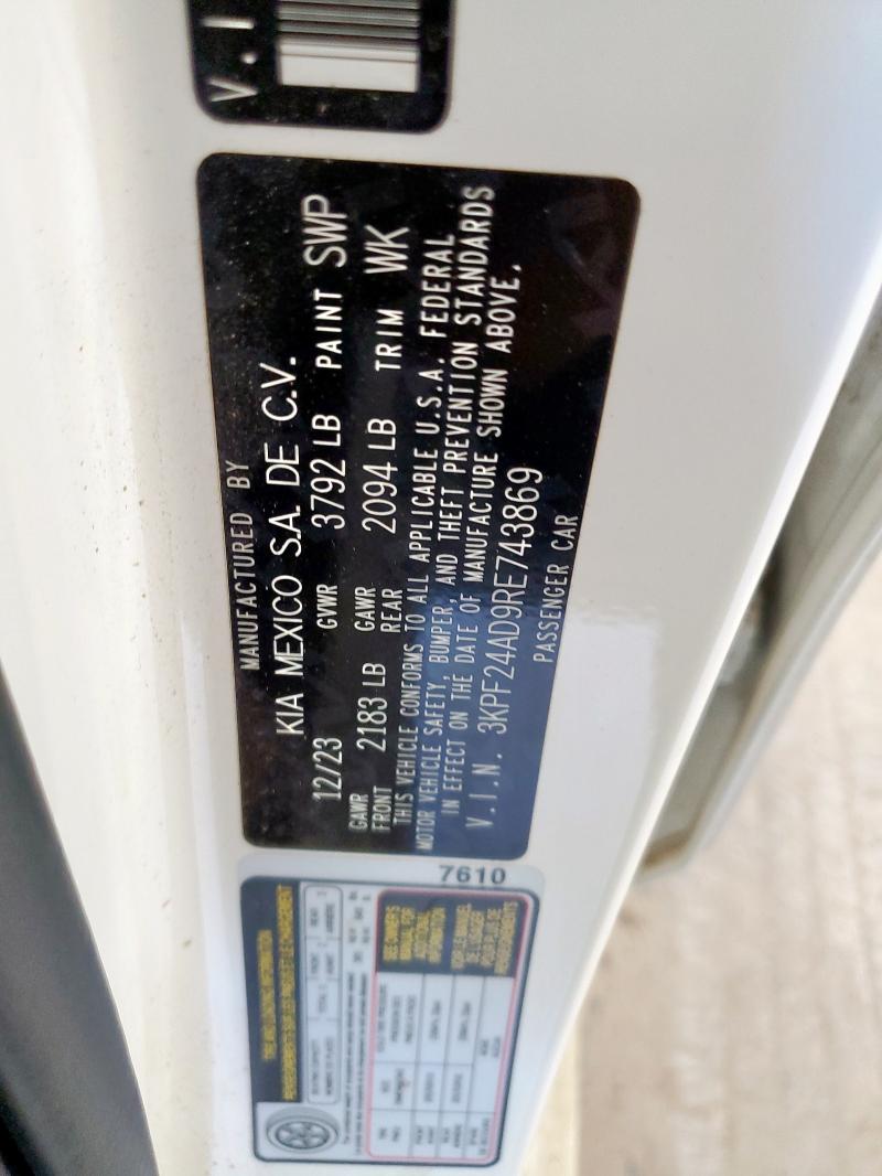 2024 KIA FORTE LX - 3KPF24AD9RE743869