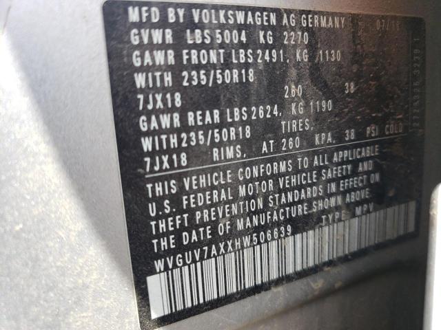 2017 VOLKSWAGEN TIGUAN SPO WVGUV7AXXHW506639
