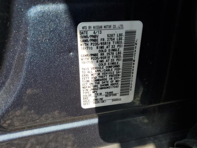 2013 NISSAN MURANO S - JN8AZ1MW9DW317040