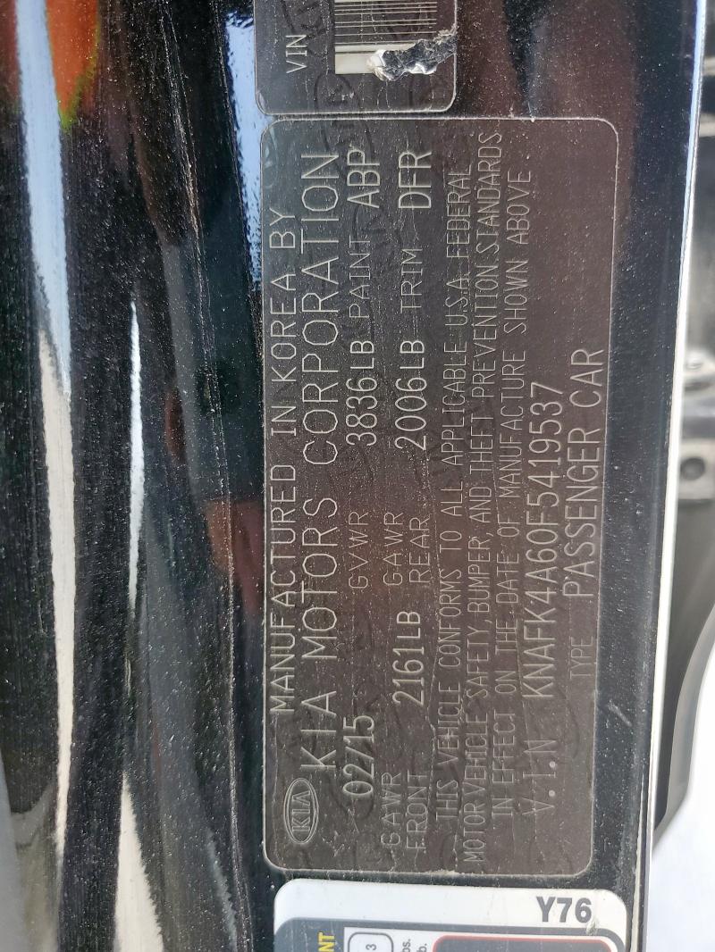 2015 KIA FORTE LX - KNAFK4A60F5419537