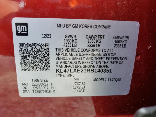 2024 BUICK ENVISTA PR KL47LAE21RB140351