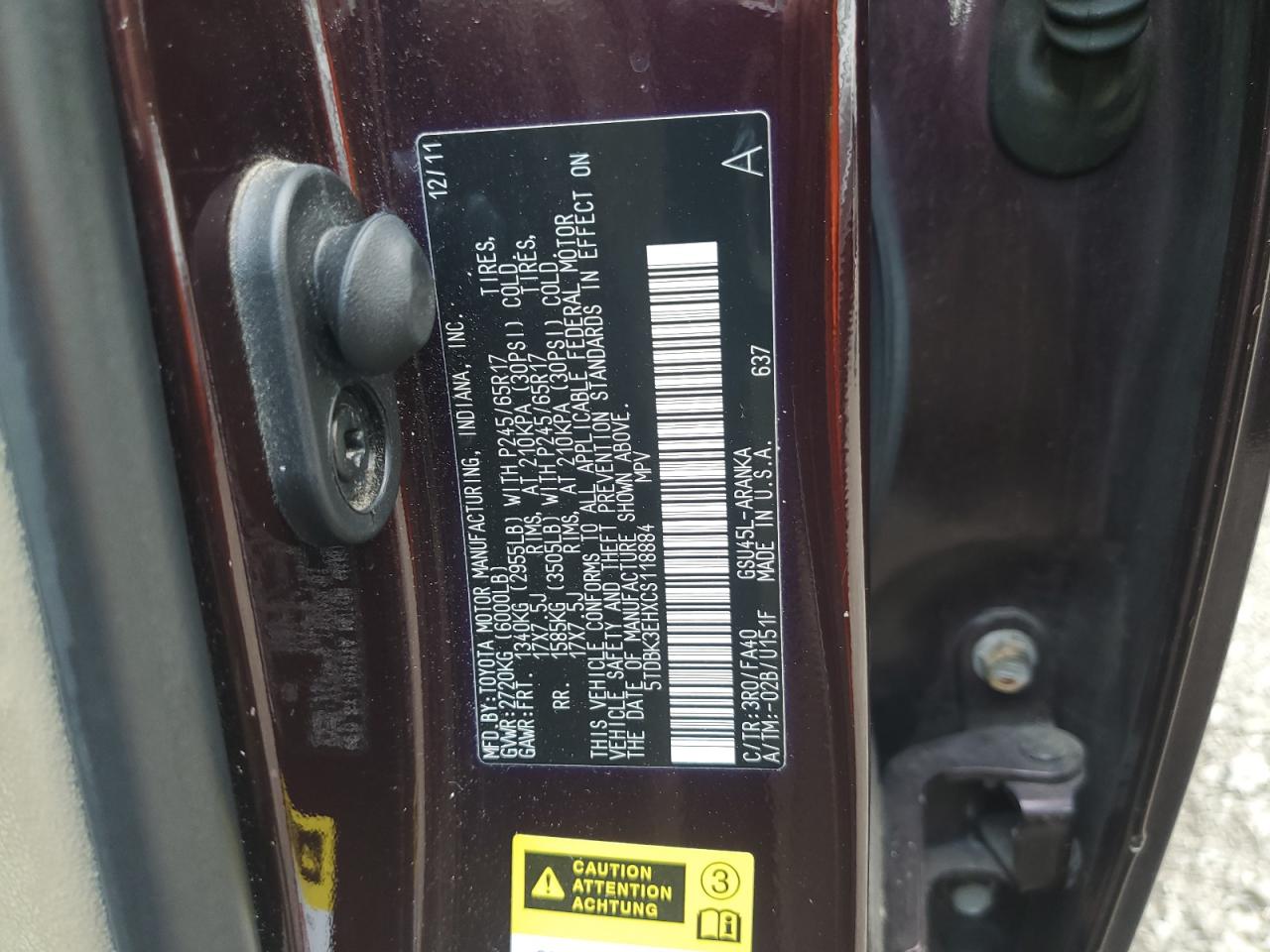 Toyota Highlander 2012