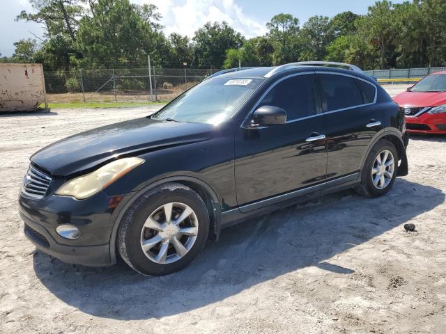 INFINITI EX35 BASE 2008 black station gas JNKAJ09EX8M305105 photo #1