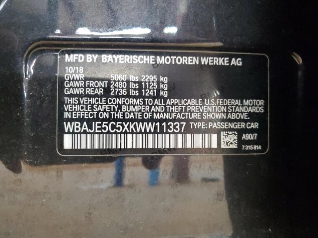 2019 BMW 540 I WBAJE5C5XKWW11337
