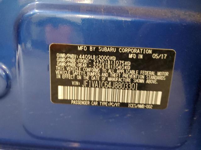 2018 SUBARU WRX PREMIUM JF1VA1C64J8803301