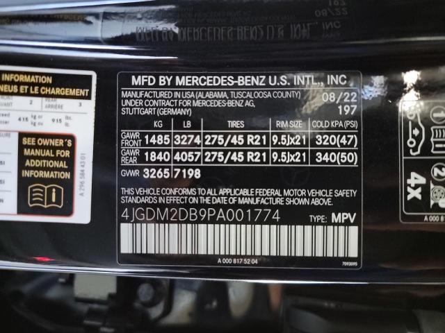 2023 MERCEDES-BENZ EQS SUV 45 4JGDM2DB9PA001774