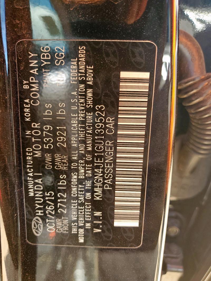 2016 HYUNDAI GENESIS 3. KMHGN4JE1GU139523