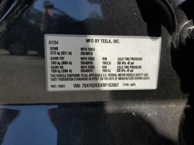 2024 TESLA MODEL Y 7SAYGDEDXRF163967